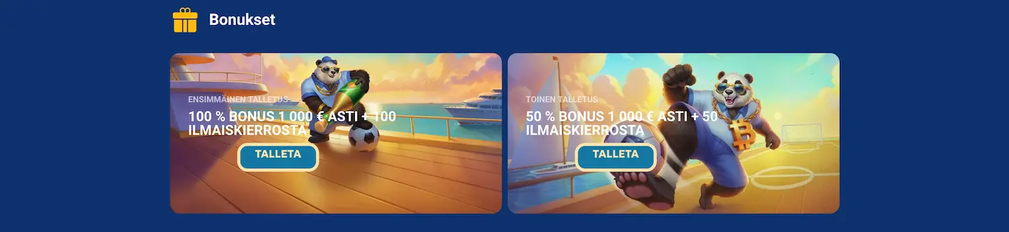 Pandido Casino bonukset - Tervetuliaistarjoukset ja jatkuvat kampanjat